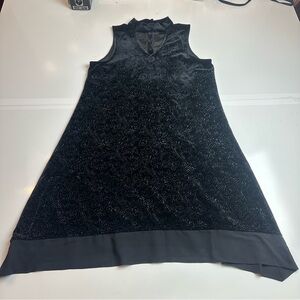 Altar’d State Black Velvet Floral Mini Dress | Size S